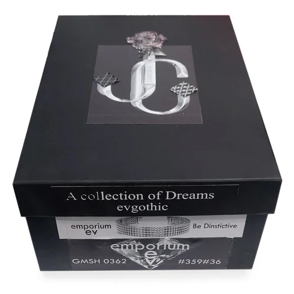 Jimmy Choo Diamond 100 Gold Black Leather Size 36 EU 6 US Strappy Sandals - Picture 11 of 12